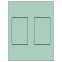 3" x 5" Pastel Green Rectangular Sheet Labels