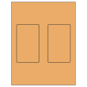 3" x 5" Pastel Orange Rectangular Sheet Labels