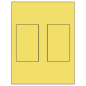 3" x 5" Pastel Yellow Rectangular Sheet Labels
