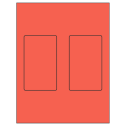 3" x 5" Red Rectangular Sheet Labels