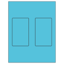 3" x 5" Turquoise Rectangular Sheet Labels