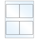 4" x 4" Crystal Clear Square Sheet Labels