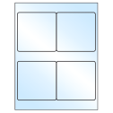 4" x 4" White Premium High Gloss Square Sheet Labels
