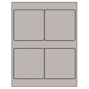 4" x 4" Gray Square Sheet Labels