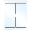 4" x 4" White Mid Gloss Square Sheet Labels