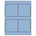 4" x 4" Pastel Blue Square Sheet Labels