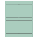4" x 4" Pastel Green Square Sheet Labels