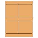 4" x 4" Pastel Orange Square Sheet Labels