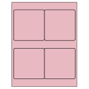 4" x 4" Pastel Pink Square Sheet Labels