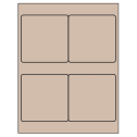 4" x 4" Pastel Tan Square Sheet Labels