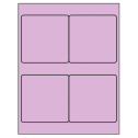 4" x 4" Pastel Purple Square Sheet Labels