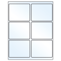 4" x 3.25" Crystal Clear Rectangular Sheet Labels