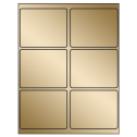 4" x 3.25" Gold Foil Rectangular Sheet Labels