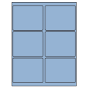 4" x 3.25" Pastel Blue Rectangular Sheet Labels