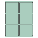 4" x 3.25" Pastel Green Rectangular Sheet Labels