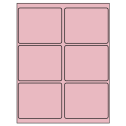 4" x 3.25" Pastel Pink Rectangular Sheet Labels