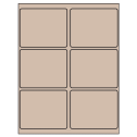 4" x 3.25" Pastel Tan Rectangular Sheet Labels