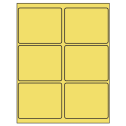 4" x 3.25" Pastel Yellow Rectangular Sheet Labels