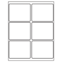 4" x 3.25" White Rectangular Sheet Labels