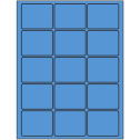 2.5" x 2" Fluorescent Blue Rectangular Sheet Labels