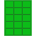 2.5" x 2" Fluorescent Green Rectangular Sheet Labels