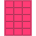 2.5" x 2" Fluorescent Pink Rectangular Sheet Labels