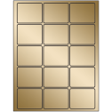 2.5" x 2" Gold Foil Rectangular Sheet Labels