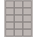 2.5" x 2" Gray Rectangular Sheet Labels