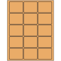 2.5" x 2" Pastel Orange Rectangular Sheet Labels
