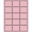 2.5" x 2" Pastel Pink Rectangular Sheet Labels