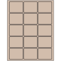 2.5" x 2" Pastel Tan Rectangular Sheet Labels