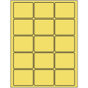 2.5" x 2" Pastel Yellow Rectangular Sheet Labels