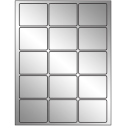 2.5" x 2" Silver Foil Rectangular Sheet Labels