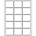 2.5" x 2" White Rectangular Sheet Labels