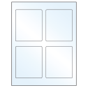 3.5" x 4.15625" Crystal Clear Rectangular Sheet Labels