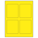 3.5" x 4.15625" Fluorescent Yellow Rectangular Sheet Labels