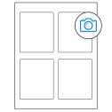 3.5" x 4.15625" Photo Gloss Rectangular Sheet Labels