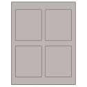 3.5" x 4.15625" Gray Rectangular Sheet Labels