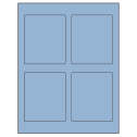 3.5" x 4.15625" Pastel Blue Rectangular Sheet Labels