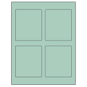 3.5" x 4.15625" Pastel Green Rectangular Sheet Labels