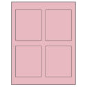 3.5" x 4.15625" Pastel Pink Rectangular Sheet Labels