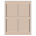 3.5" x 4.15625" Pastel Tan Rectangular Sheet Labels