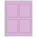 3.5" x 4.15625" Pastel Purple Rectangular Sheet Labels