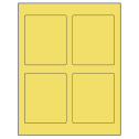 3.5" x 4.15625" Pastel Yellow Rectangular Sheet Labels