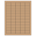 1.5" x 0.5" Brown Kraft Rectangular Sheet Labels