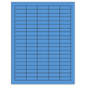 1.5" x 0.5" Fluorescent Blue Rectangular Sheet Labels