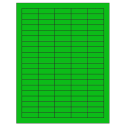 1.5" x 0.5" Fluorescent Green Rectangular Sheet Labels