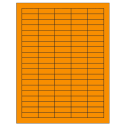 1.5" x 0.5" Fluorescent Orange Rectangular Sheet Labels