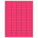 1.5" x 0.5" Fluorescent Pink Rectangular Sheet Labels
