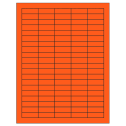 1.5" x 0.5" Fluorescent Red Rectangular Sheet Labels